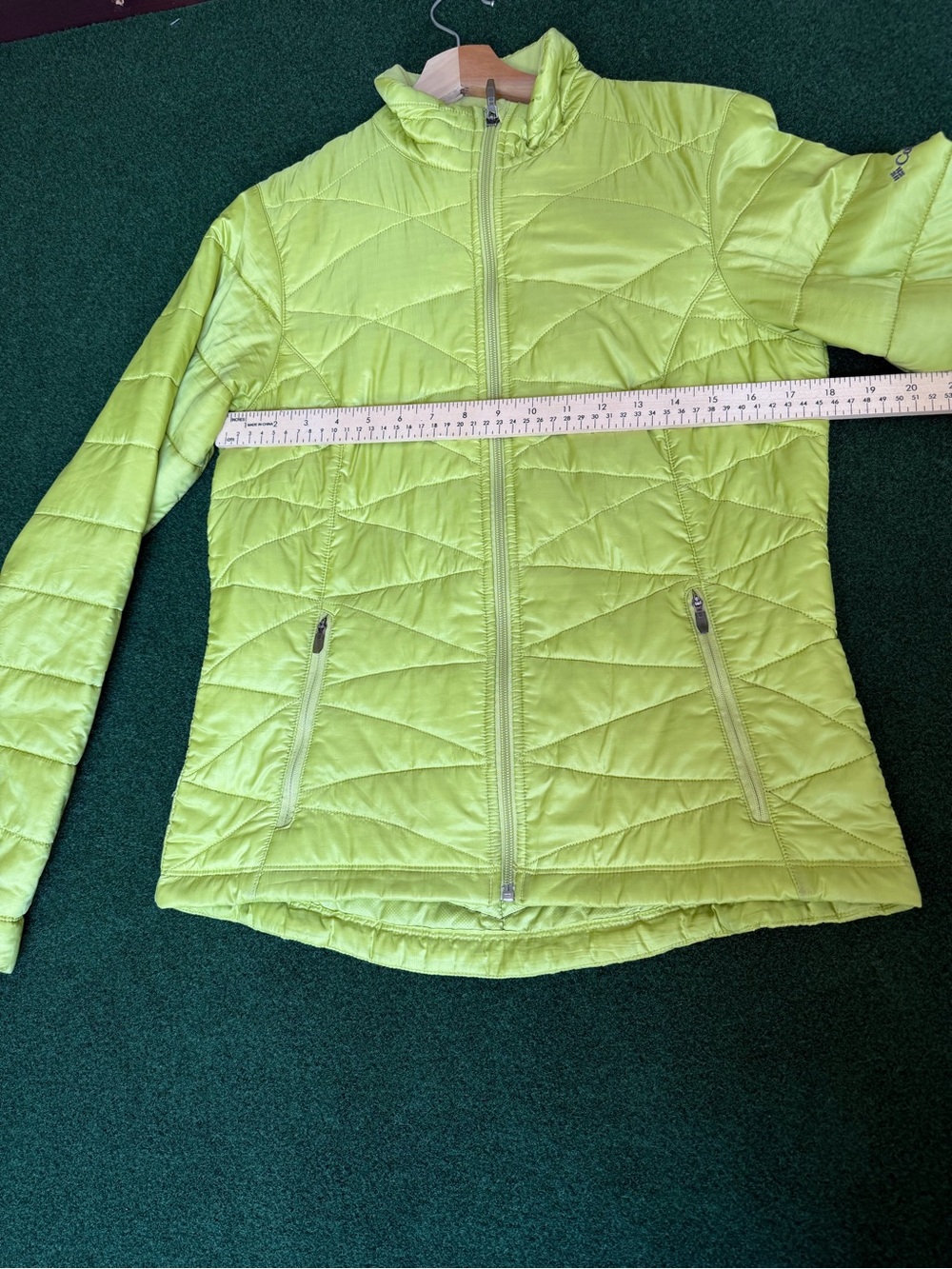 Columbia Lime Green Quilted Puffer Jacket - Picture 6 of 8